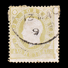 8434: India, Portuguese SG252 4½R Olive green 1886 Sc#175a Mi154C Used C£25, view 3