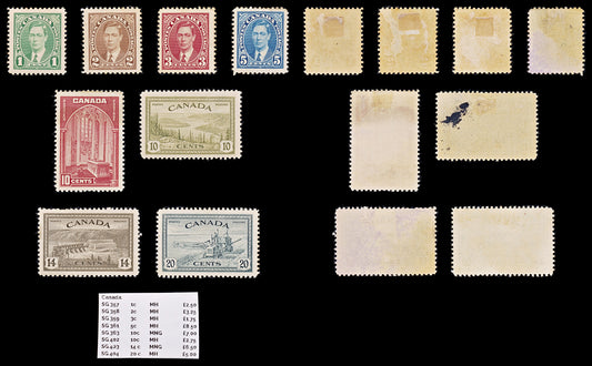 8462: Canada Selection SG357-404  Mint C£37