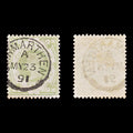 8469: GB SG211 1s Dull green 1887 Sc#122 Mi97a Used C£80