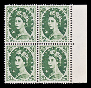 8478: GB SG582 9d Bronze Green. Major Error 1959 Sc#365 Mi330xX Mint MNH