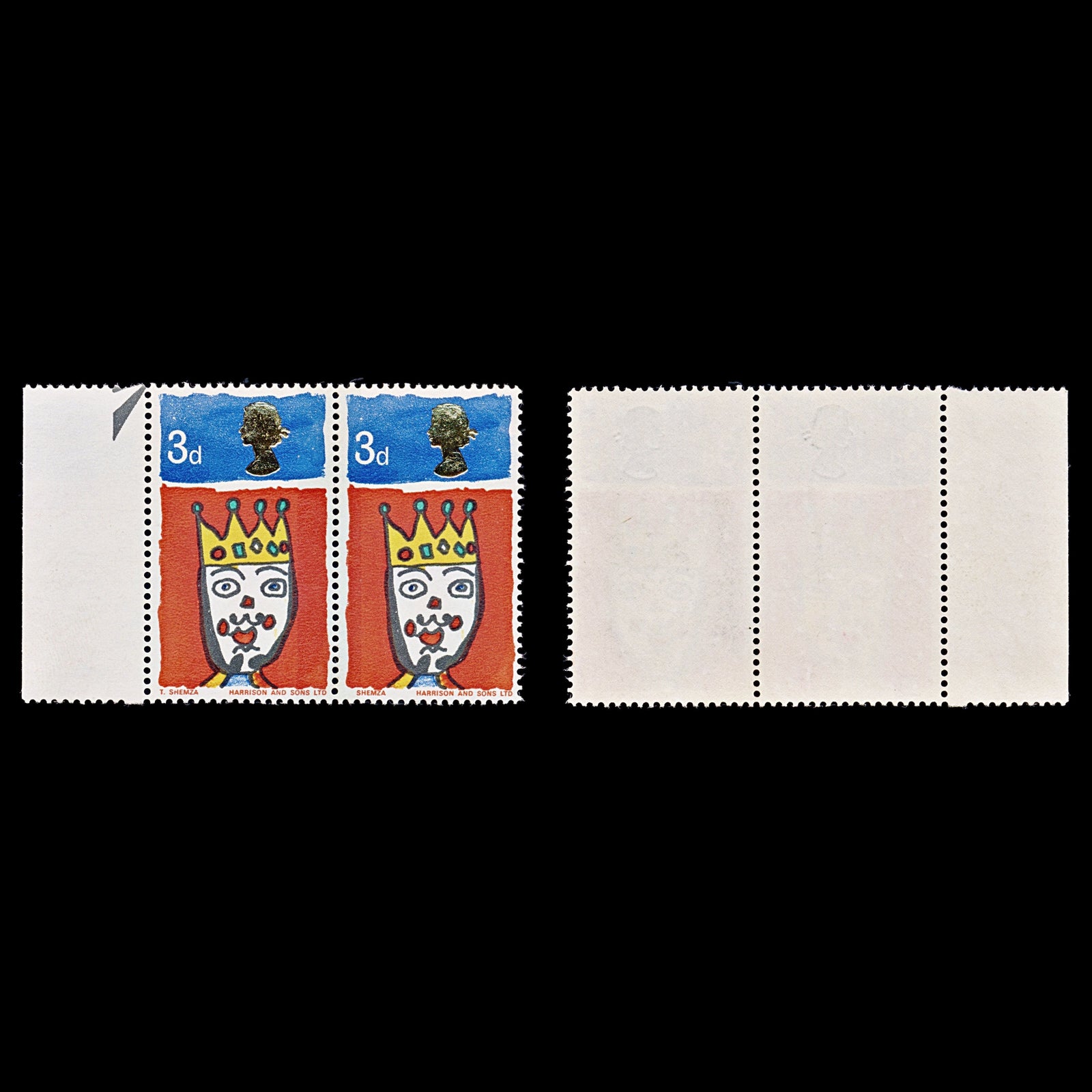 8482: GB SG713c 3d. Missing "T" 1966 Mint MNH C£45