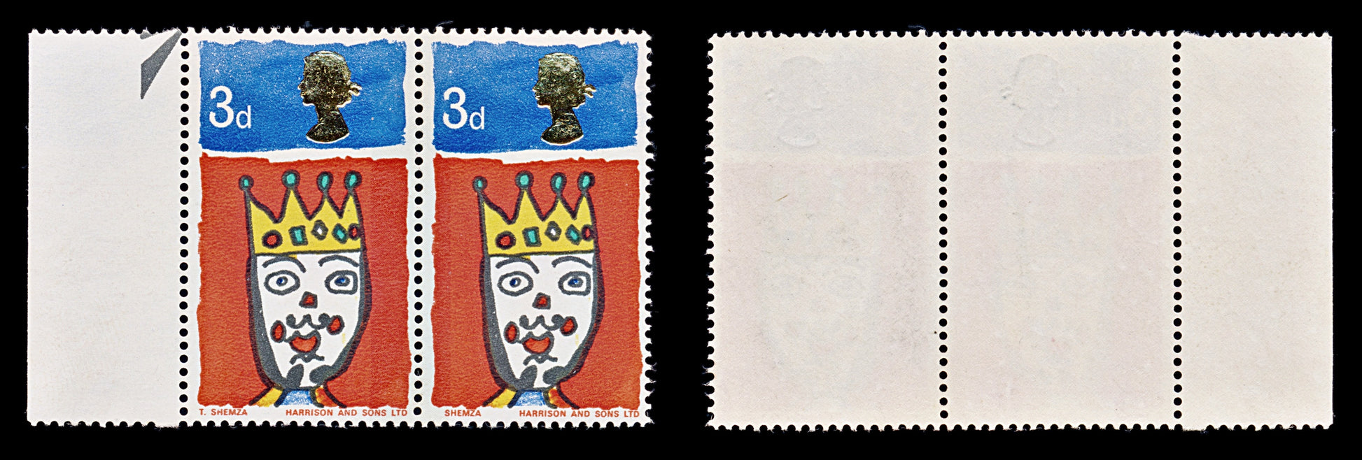 8482: GB SG713c 3d. Missing "T" 1966 Mint MNH C£45