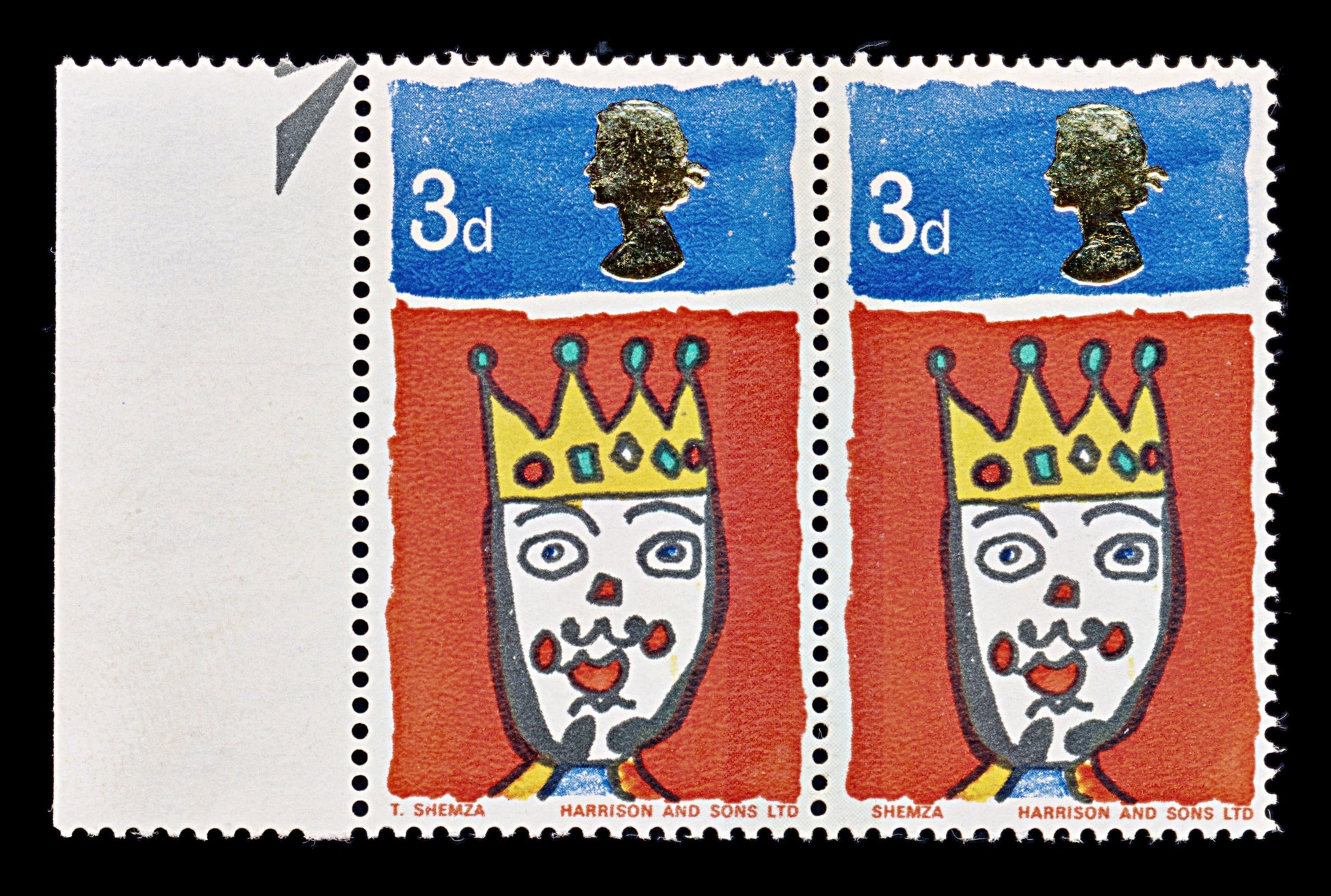 8482: GB SG713c 3d. Missing "T" 1966 Mint MNH C£45
