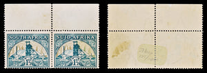 8483: South Africa SG57 1½d. Missing Gold. Wmk Inv 1936 Sc#51 Mi79-80 Mint MH C£275