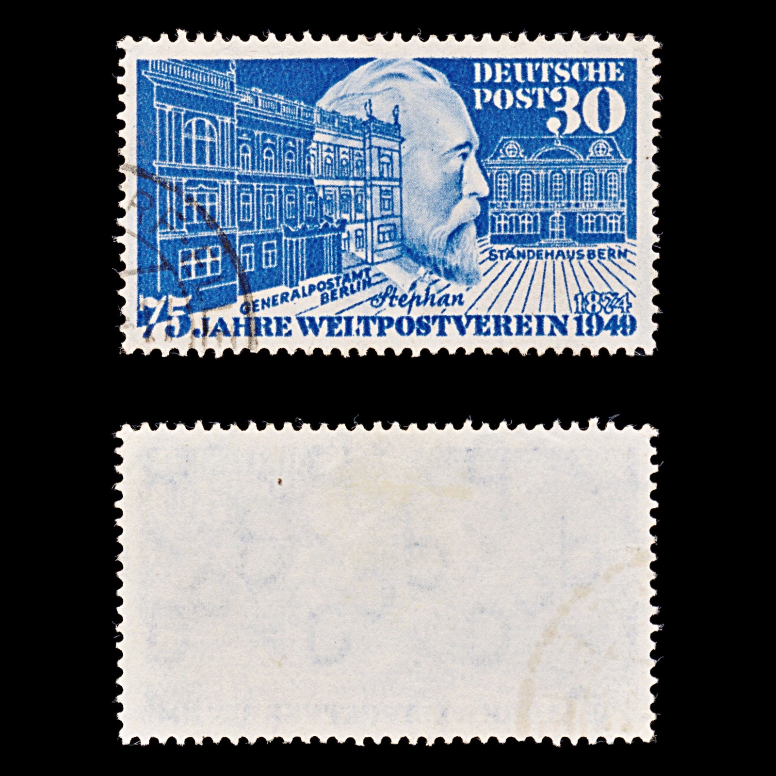 8486: Germany SG1038 30pf Violet ultramarine 1949 Sc#669 Mi116 Used C£49