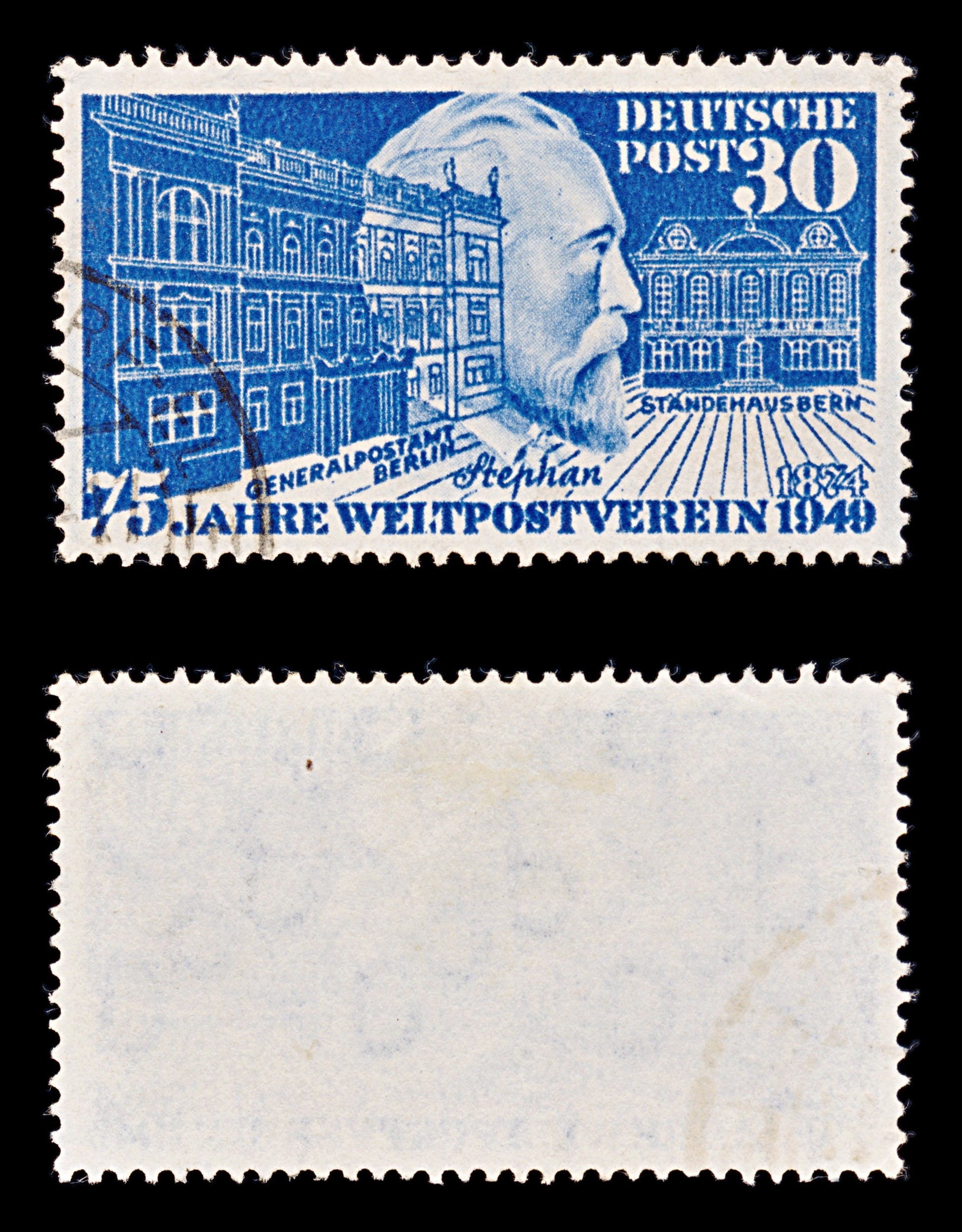 8486: Germany SG1038 30pf Violet ultramarine 1949 Sc#669 Mi116 Used C£49