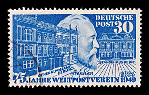 8486: Germany SG1038 30pf Violet ultramarine 1949 Sc#669 Mi116 Used C£49