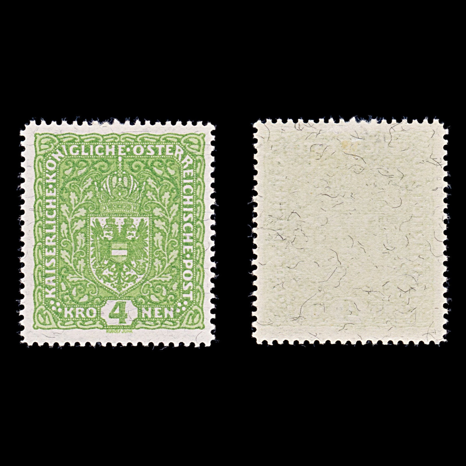 8490: Austria SG264aa 4kr Yellow green 1919 Sc#174 Mi210IA Mint MLH C£21