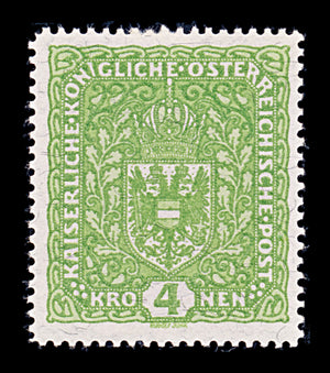 8490: Austria SG264aa 4kr Yellow green 1919 Sc#174 Mi210IA Mint MLH C£21