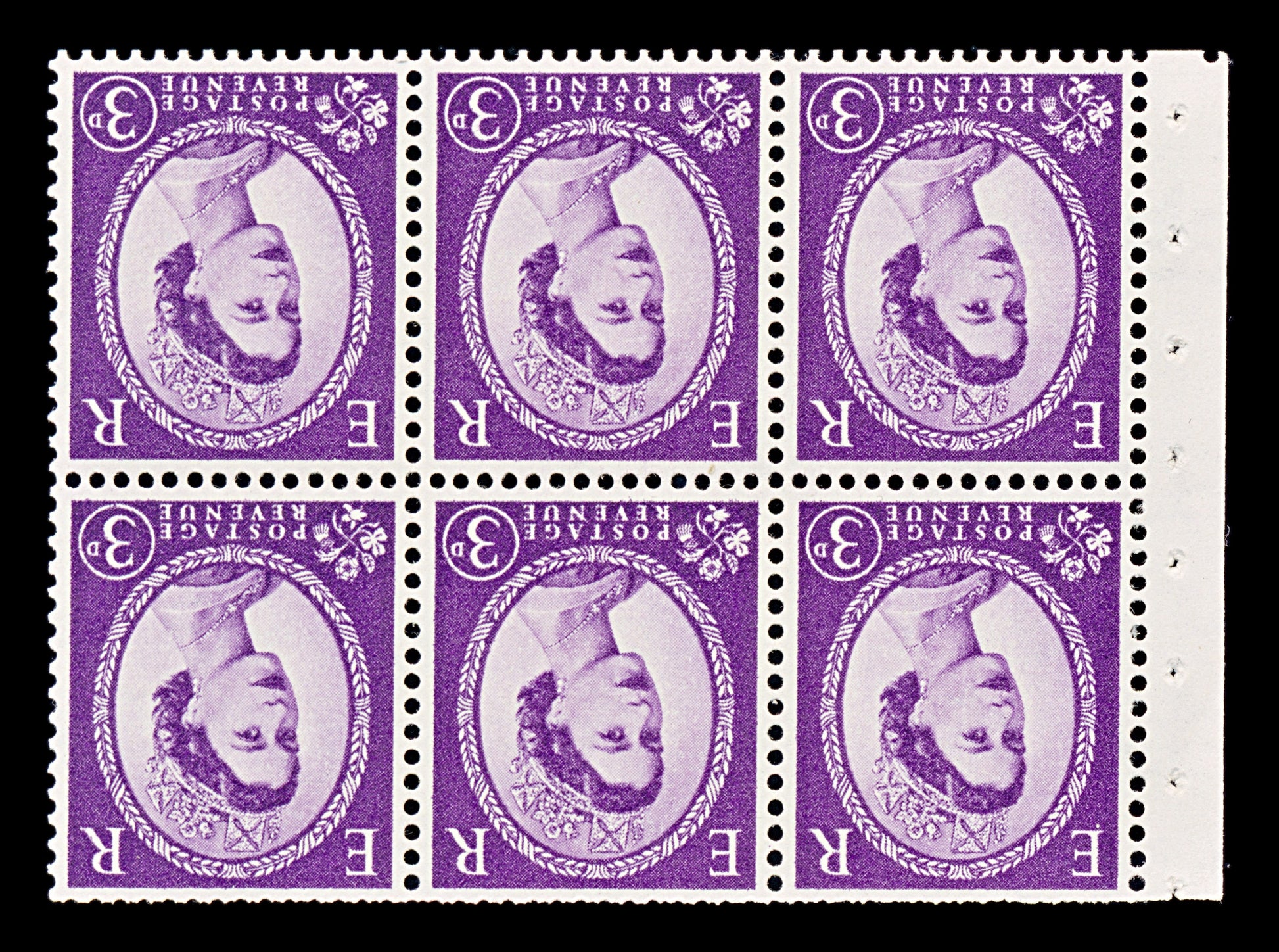 8497: GB SG575Wi 3d Violet. Spec SB92ab 1958 Mi323xZ Mint MNH C£45