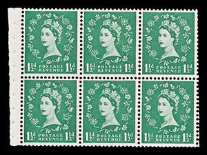 8499: GB SG542Wi 1½d Green. Spec SB62d 1955 Mi284xZ Mint MNH C£40