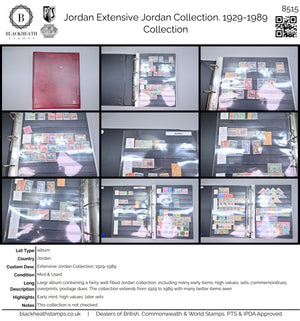 8515 Jordan: Extensive Jordan Collection. 1929-1989. Mint & Used. 27 Images