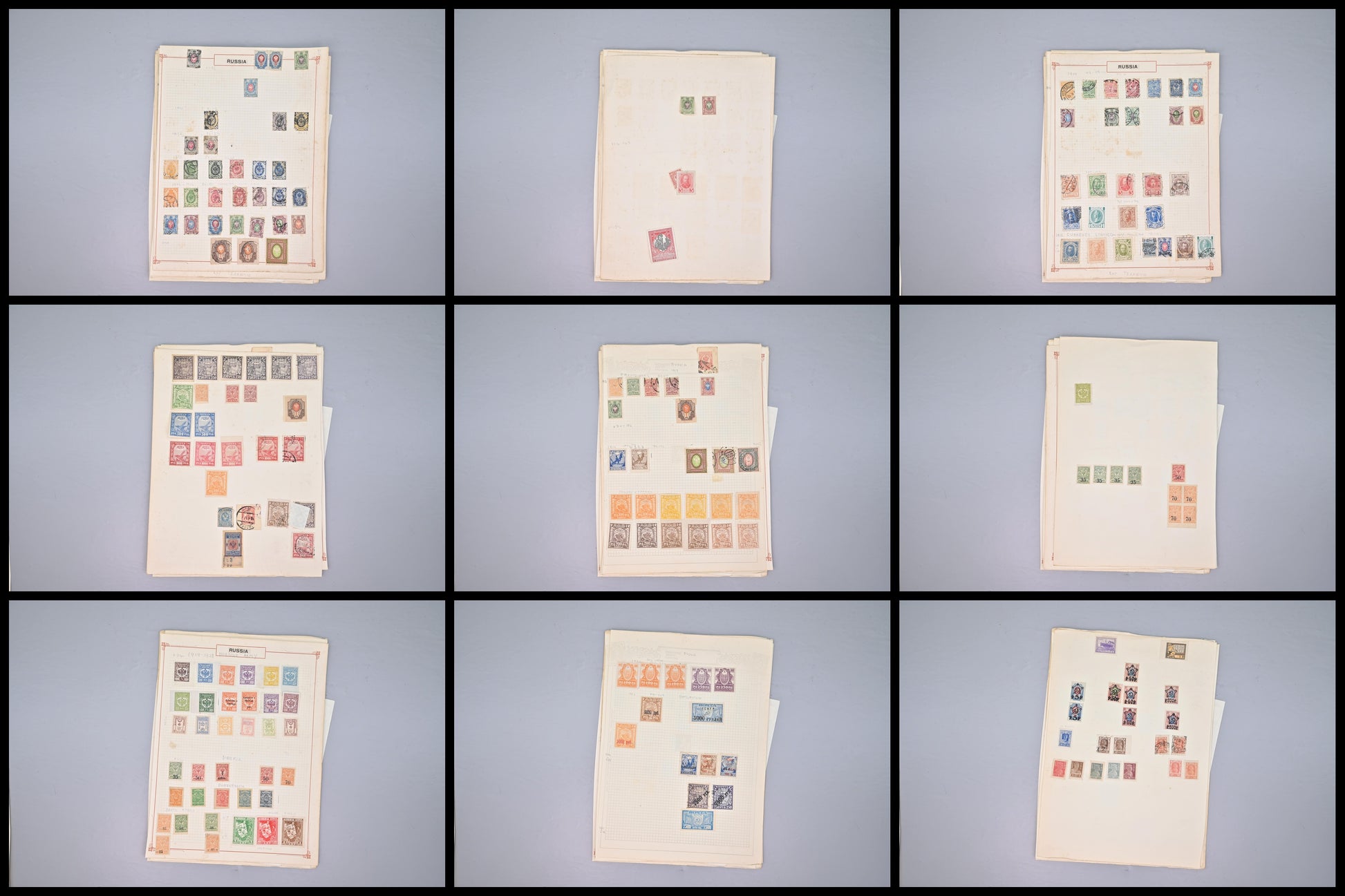 8519 Russia: Early to Mid Period Collection. Inc Overprints & Local Issues. Mint & Used. 17 Images