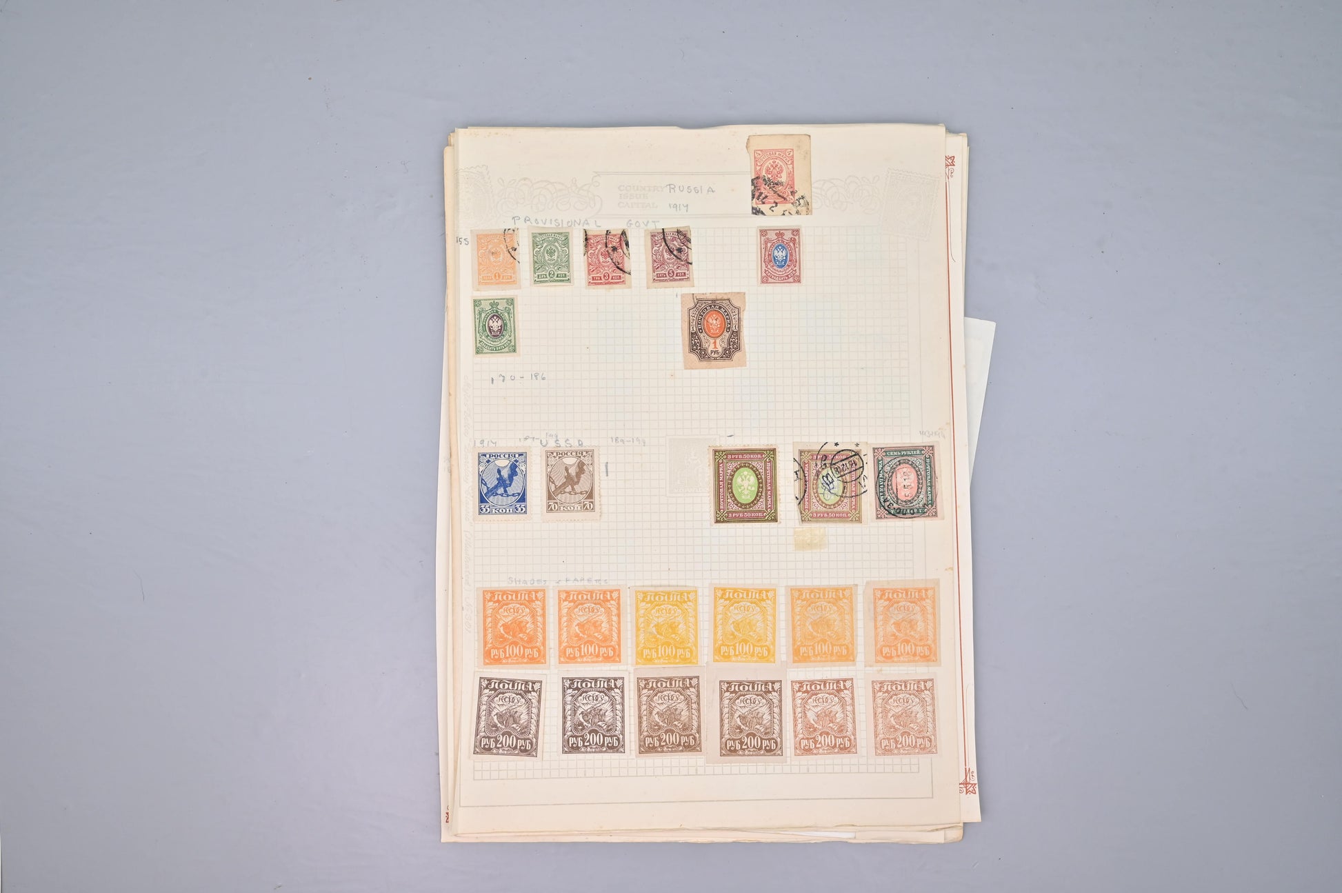 8519 Russia: Early to Mid Period Collection. Inc Overprints & Local Issues. Mint & Used. 17 Images