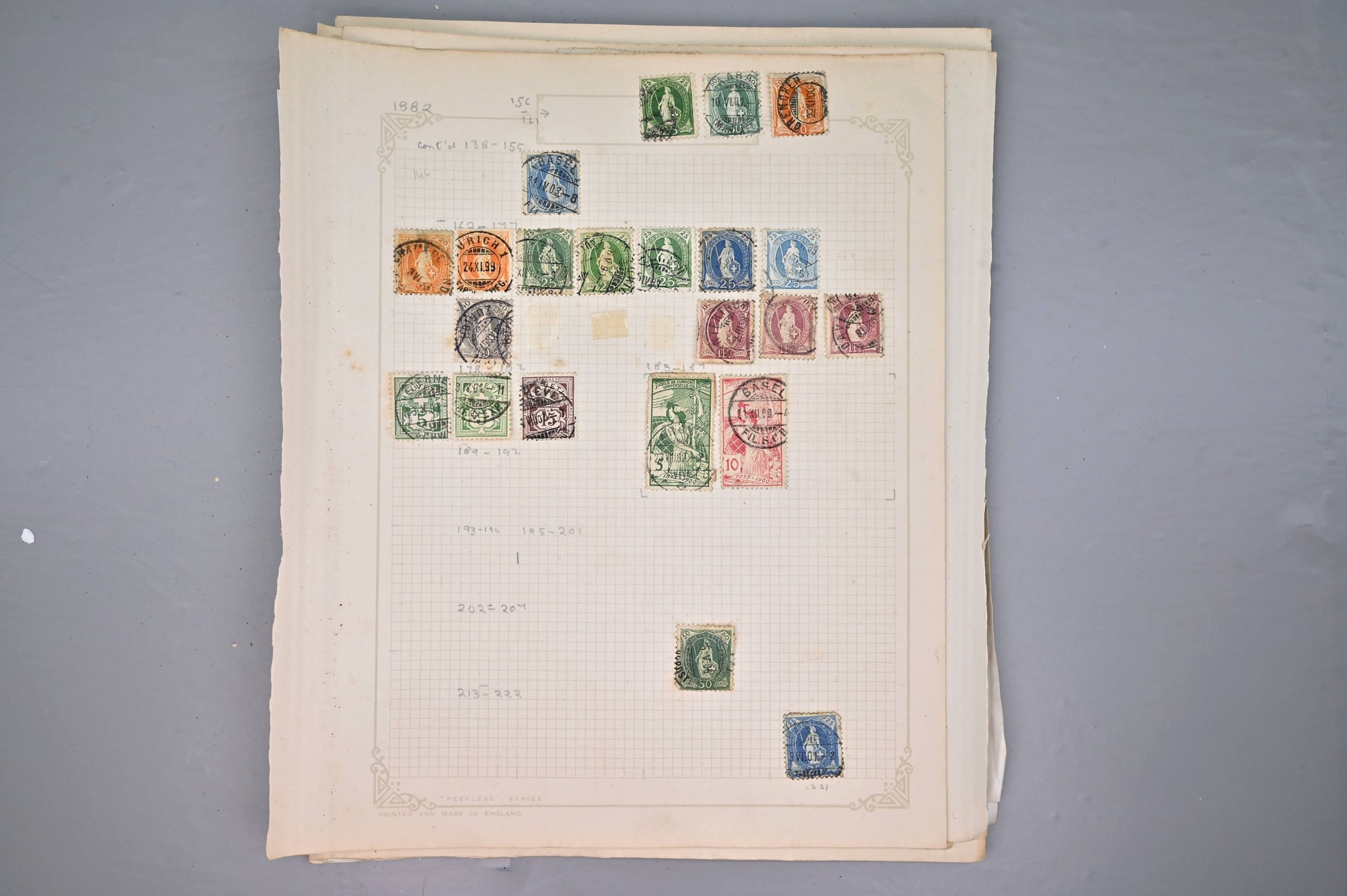 8522 Switzerland: Collection on Album Pages, Good Early Seen. Mint & Used. 32 Images
