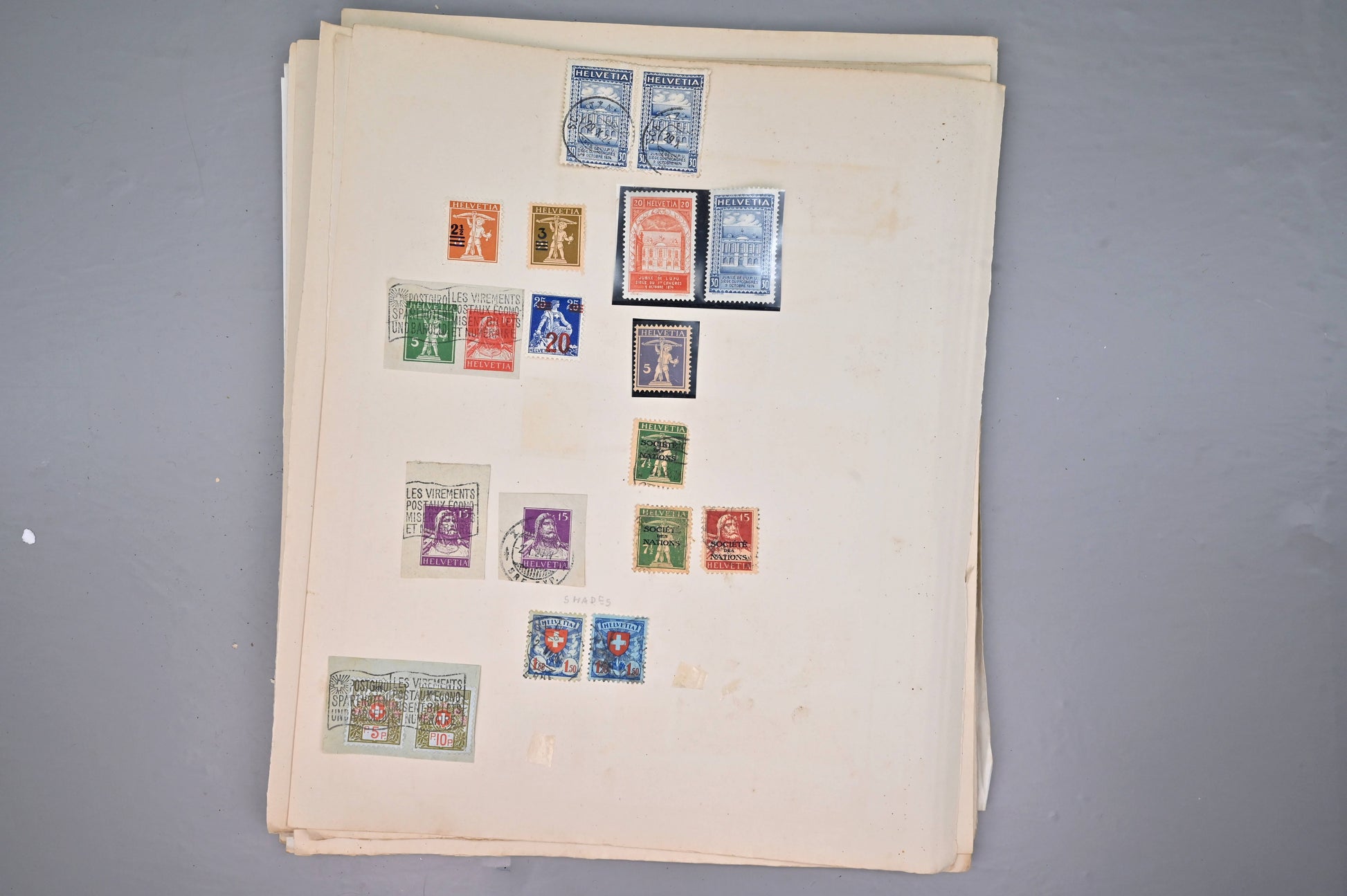 8522 Switzerland: Collection on Album Pages, Good Early Seen. Mint & Used. 32 Images