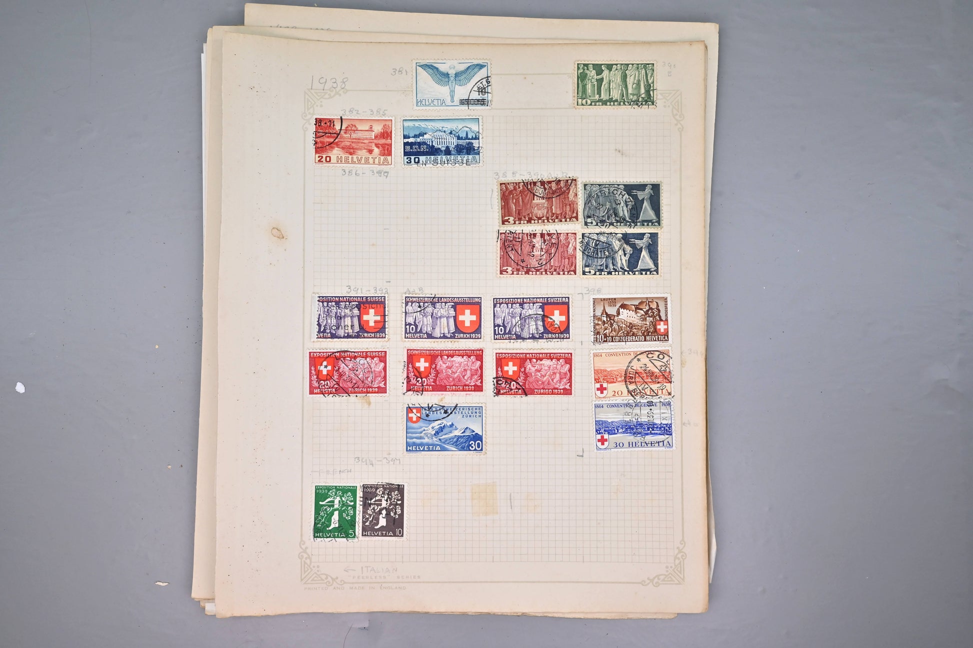 8522 Switzerland: Collection on Album Pages, Good Early Seen. Mint & Used. 32 Images