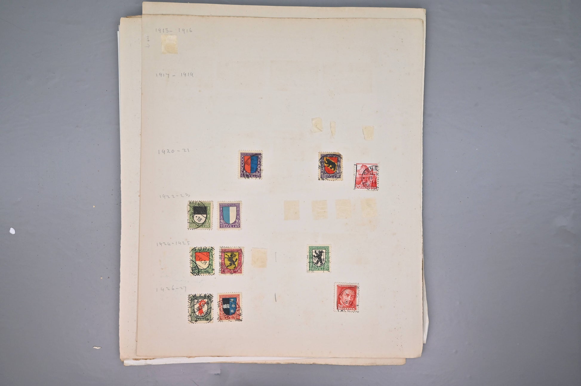 8522 Switzerland: Collection on Album Pages, Good Early Seen. Mint & Used. 32 Images