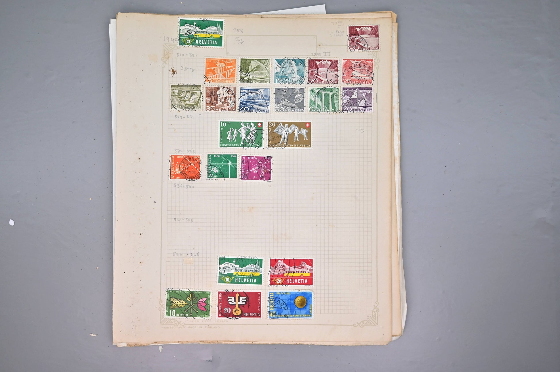 8522 Switzerland: Collection on Album Pages, Good Early Seen. Mint & Used. 32 Images