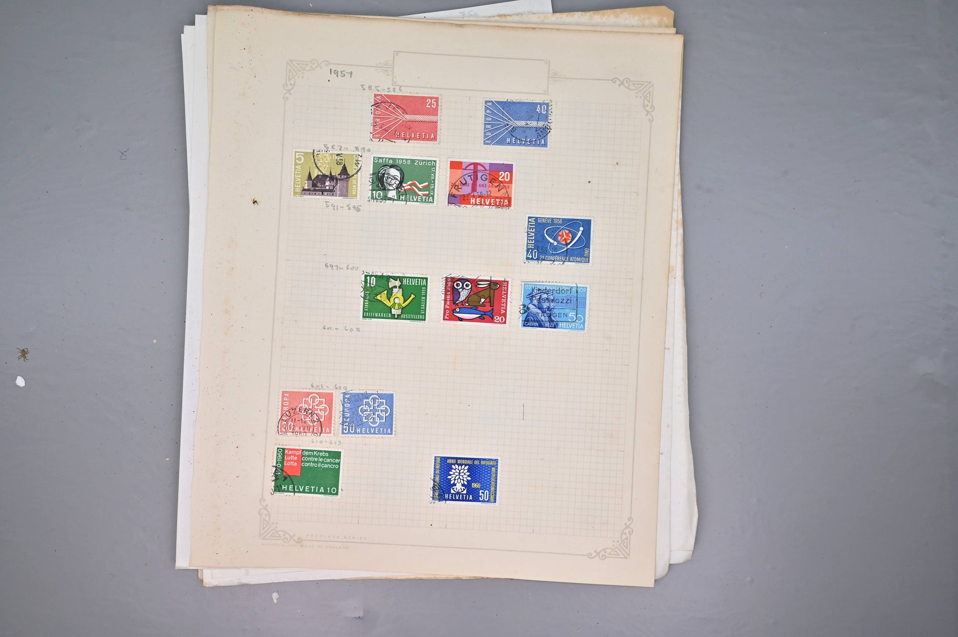 8522 Switzerland: Collection on Album Pages, Good Early Seen. Mint & Used. 32 Images