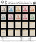 8541: Wurttemberg SGO209-O218 Set of 10 1916 Sc#O136-O145 Mi241-250 Mint MH C£28