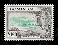 8544: Dominica SG133 1.20$ Green & Black 1951 Sc#135 Mi131 Used C£12, view 3