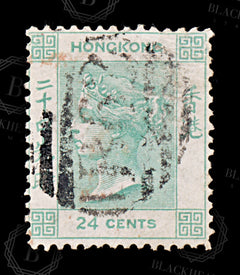 8547: Hong Kong SG14 24c Green 1865 Sc#18 Mi13a Used C£12, view 3