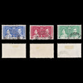 8555: Hong Kong SG137-139 Coronation Set of 3 1937 Sc#151-153 Mi136-138 Used C£14