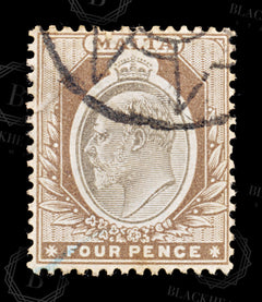 8558: Malta SG43 4d Brown & Black 1904 Sc#26 Mi22 Used C£19, view 3