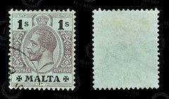 8560: Malta SG81b 1s Black 1918 Sc#59a Mi49y Used C£40, view 2