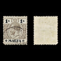 8561: Malta SG81 1s Black 1914 Sc#59 Mi49w Used C£48