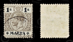 8561: Malta SG81 1s Black 1914 Sc#59 Mi49w Used C£48, view 2