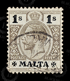 8561: Malta SG81 1s Black 1914 Sc#59 Mi49w Used C£48, view 3