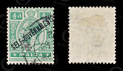 8563: Malta SG115 ½d Green 1922 Sc#87 Mi66 Used C£16, view 2
