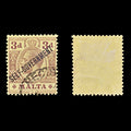 8564: Malta SG108 3d Purple 1922 Sc#79 Mi71 Used C£28