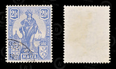8565: Malta SG129 2½d Ultramarine 1926 Sc#104 Mi98 Used C£20, view 2