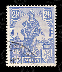 8565: Malta SG129 2½d Ultramarine 1926 Sc#104 Mi98 Used C£20, view 3