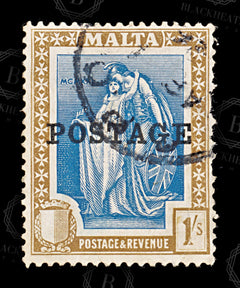8568: Malta SG152 1s Sepia & Indigo 1926 Sc#125 Mi110 Used C£28, view 3