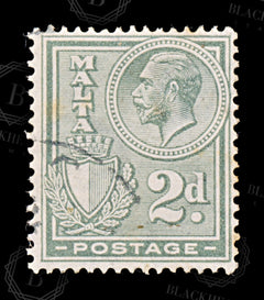 8571: Malta SG161 2d Greenish grey 1927 Sc#135 Mi119 Used C£16, view 3