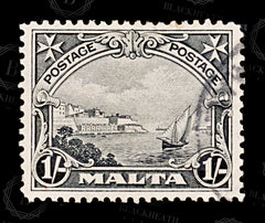 8574: Malta SG166 1s Black 1926 Sc#141 Mi125 Used C£14, view 3