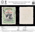 8577: Malta SG187 1'6s Green & Black 1928 Sc#161 Mi144 Used C£14
