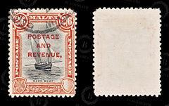 8578: Malta SG189 2'6s Black & Vermilion 1928 Sc#163 Mi146 Used C£21, view 2