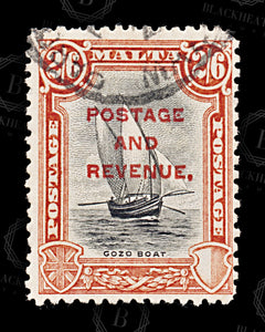 8578: Malta SG189 2'6s Black & Vermilion 1928 Sc#163 Mi146 Used C£21, view 3
