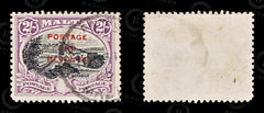 8582: Malta SG188 2s Black & Purple 1928 Sc#162 Mi145 Used C£75, view 2