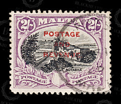 8582: Malta SG188 2s Black & Purple 1928 Sc#162 Mi145 Used C£75, view 3