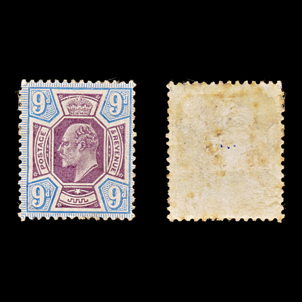 8586: GB SG251a 9d Ultramarine & Slate purple 1906 Sc#136h Mi112Ixb Mint MH C£120