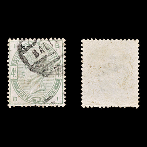 8589: GB SG192 4d Dull green 1884 Sc#103 Mi77 Used C£210