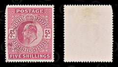 8591: GB SG263 5s Bright red carmine 1902 Sc#140 Mi116Ia Used C£220, view 2