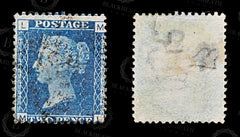 8593: GB SG47PL15 2d Blue "ML" 1876 Sc#30PL15 Mi17IIYPL15 Used C£38, view 2