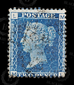 8593: GB SG47PL15 2d Blue "ML" 1876 Sc#30PL15 Mi17IIYPL15 Used C£38, view 3